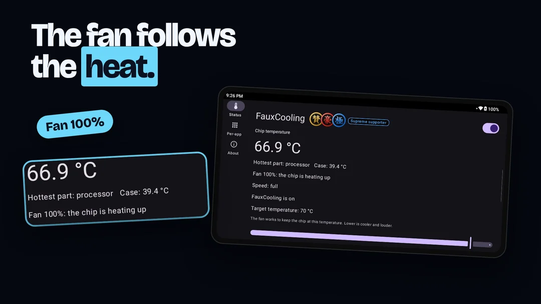 The fan follows the heat.