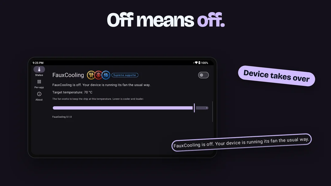 Off means off.